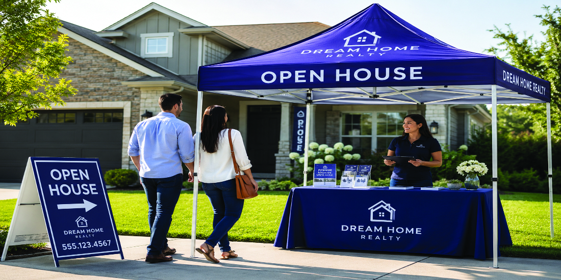 Why Real Estate Agents Are Switching to Custom Canopy Tents for Open Houses