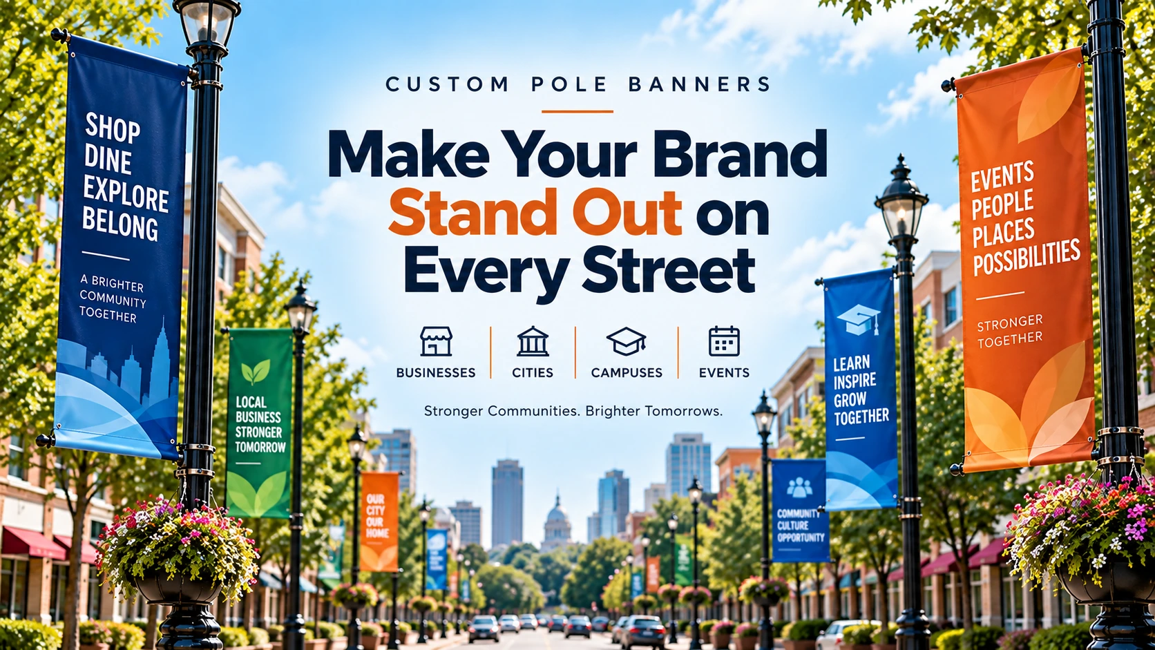 Custom Pole Banners: Make Your Brand Stand Out on Every Street