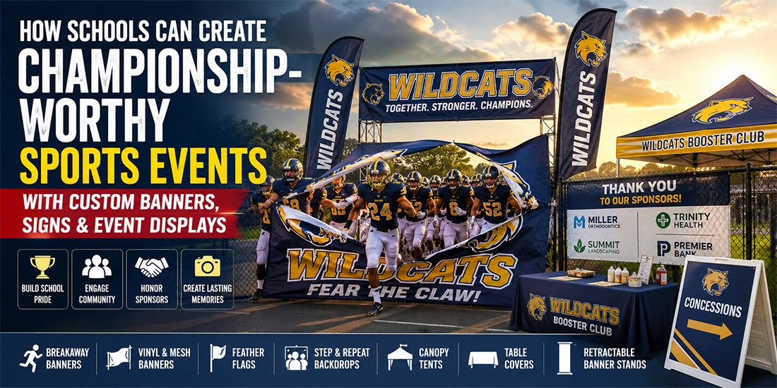 How Schools Can Create Championship-Worthy Sports Events with Custom Banners & Event Signage