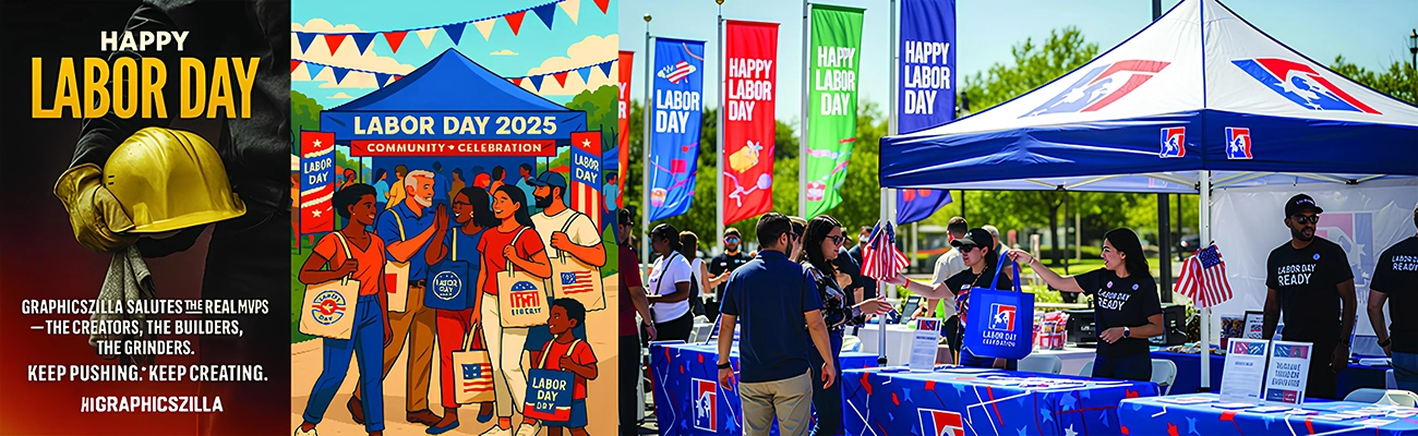 Labor Day 2025 Promotional Products: Totes, Tees, Banners, Tents & More