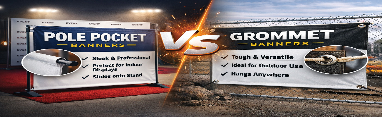 Pole Pocket vs Grommet Banners: Which One Actually Fits Your Setup?