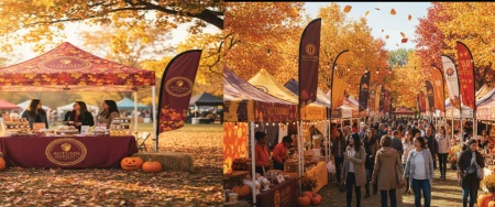 Fall Fest Ready: Custom Canopies, Flags & Booth Gear That Pull the Crowd