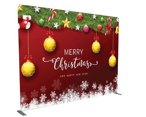 Compact 8 Ft Backdrop Displayed At A Trade Show Booth