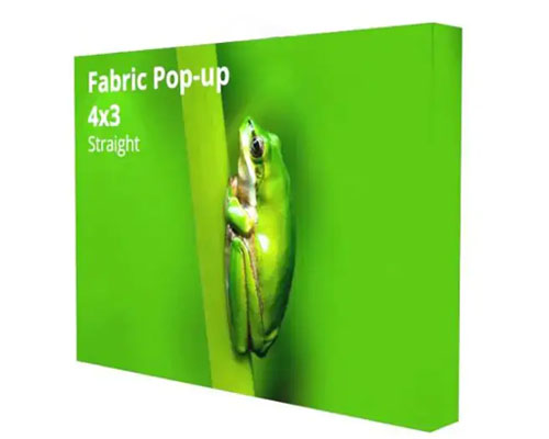 Trade Show Booth With 10 Ft Fabric Popup Backdrop