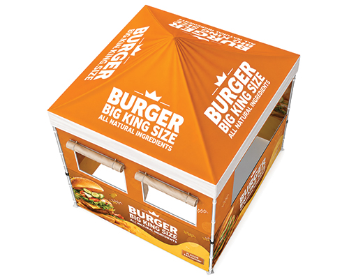 Commercial Food Vendor Canopy Tent With Custom Printed Walls For Restaurants And Catering Businesses
