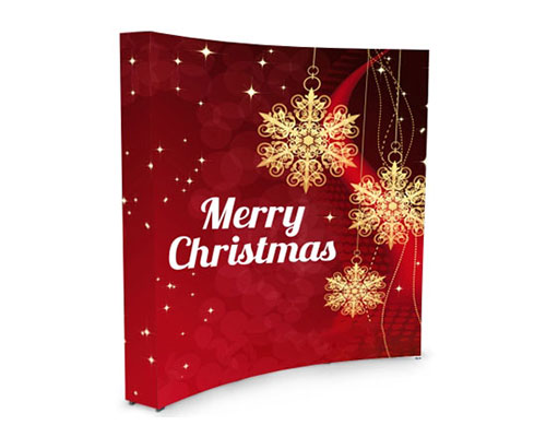 8 ft Curve Fabric Pop Up Display