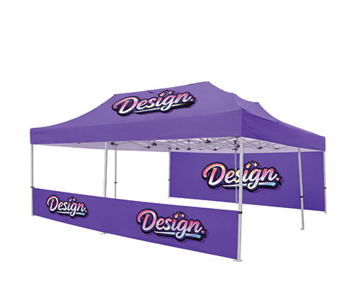 Branded 20x20 pop up canopy for trade shows