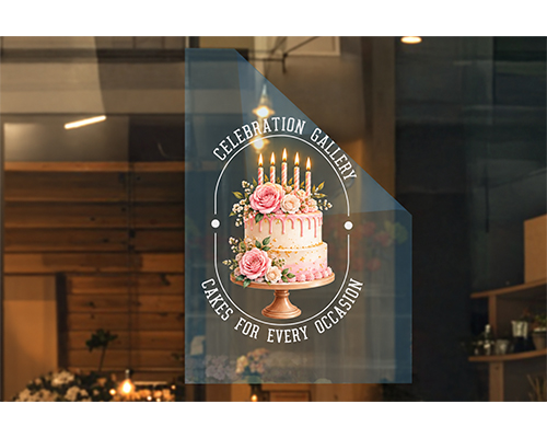 Custom Clear Window Clings for Outside Glass Application