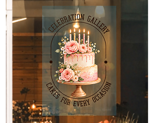 Custom Clear Window Graphics for Business Promotions and Storefront Displays