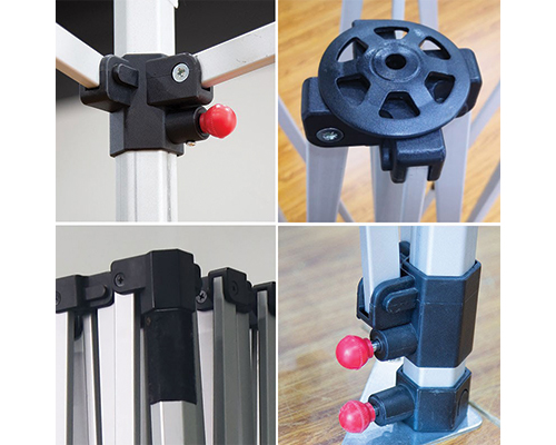 Custom event canopy tent with aluminum frame and back wall
