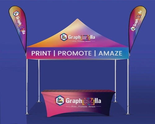 Custom Graphics On A Cost Effective Canopy Booth Display