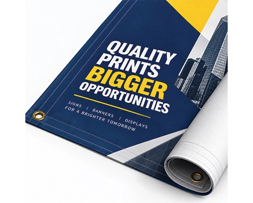 Custom Printed 18 Oz Vinyl Banner With Grommets For Storefronts And Outdoor Displays