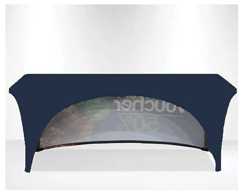 Custom Printed 8 Ft Stretch Table Cover For Branded Displays