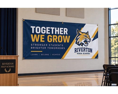 Custom printed indoor banner for trade shows and exhibitions