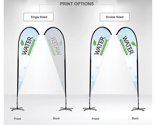 Durable Custom Teardrop Flag Displayed At An Outdoor Festival