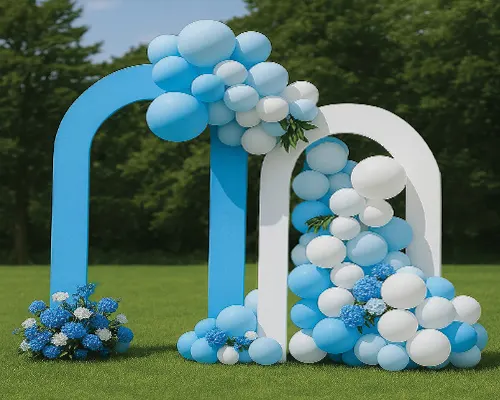 Elegant Arch Display Framing A Wedding Aisle Entrance