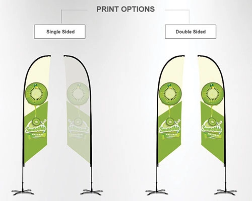Feather Angled Flag With Bold Design For Outdoor Marketing
