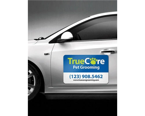 Fleet Of Cars With Matching Branded Magnetic Vehicle Signs