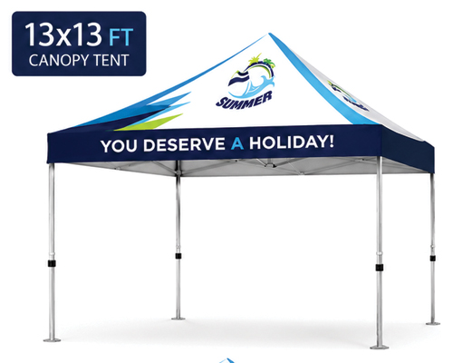 13X13 Custom Canopy Tent With Full Back Wall For Outdoor Events