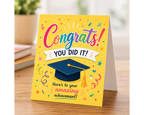 Professionally Printed Folded Greeting Cards With Premium Cardstock And Vivid Fullcolor Printing