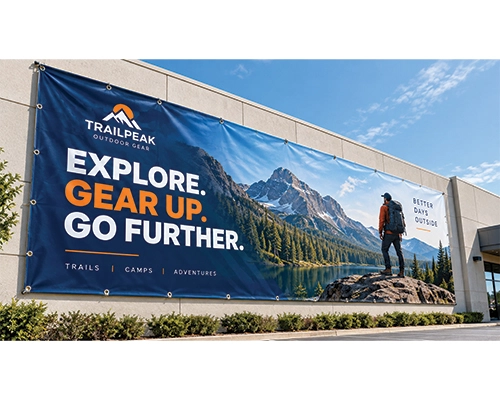 Outdoor Banner With Grommets For Storefronts Fences And Advertising