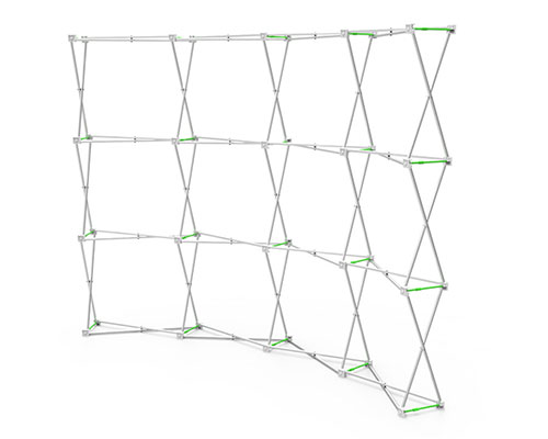 Packed 8 Ft display with carrying case and hardware
