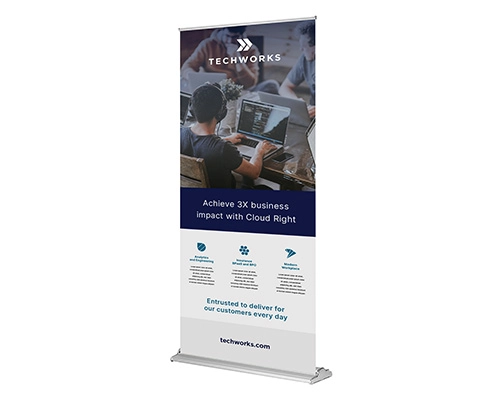 36x80 Silverstep Banner Stand 