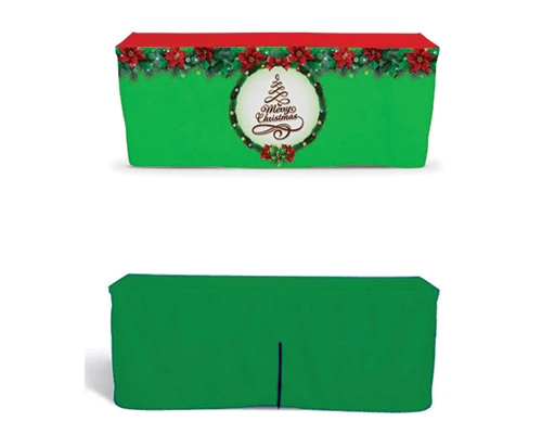 Sleek And Snug 8 Ft Table Cover With Vibrant Print