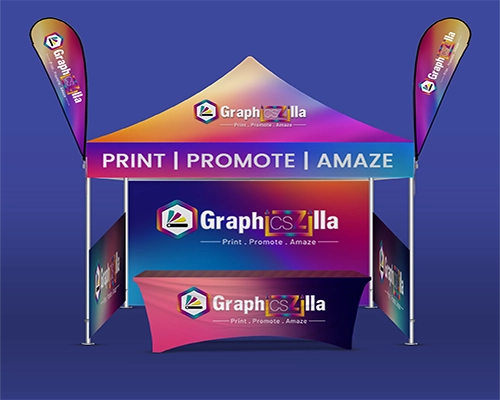Standard Canopy Tent 10 X10 Booth Display With Fullcolor Printed Graphics