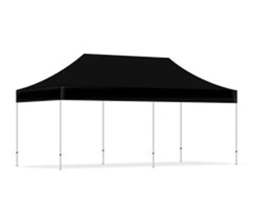 Easy Setup 10X20 Popup Tent In Black Solid Color