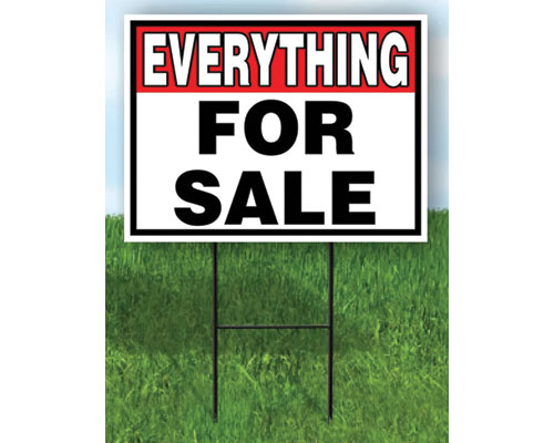 Weather-resistant yard sign promoting a local event